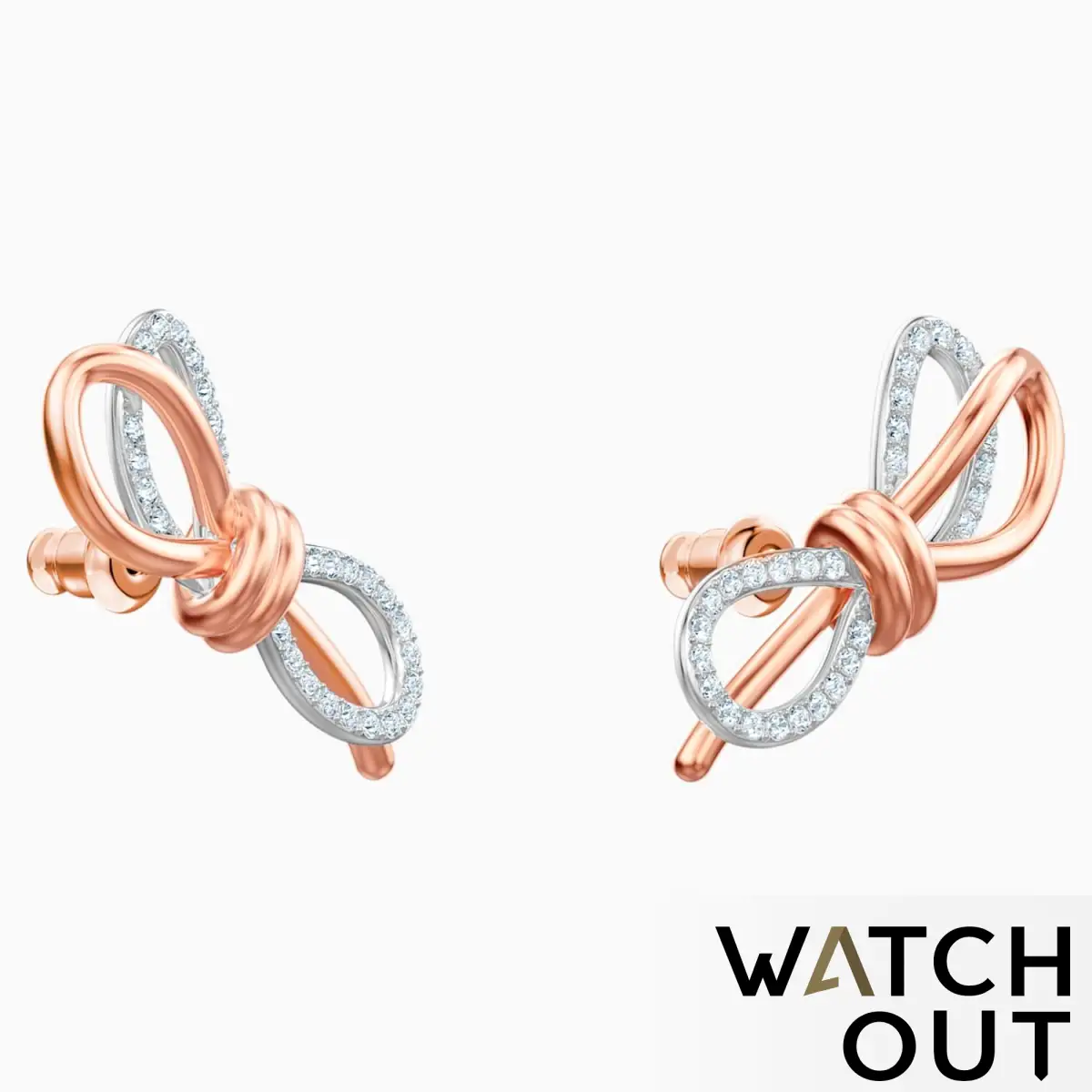 ★関税送料込★ 【SWAROVSKI】 Lifelong Bow ピアス Lifelong Bow stud earrings, Bow, Pink, Rhodium plated