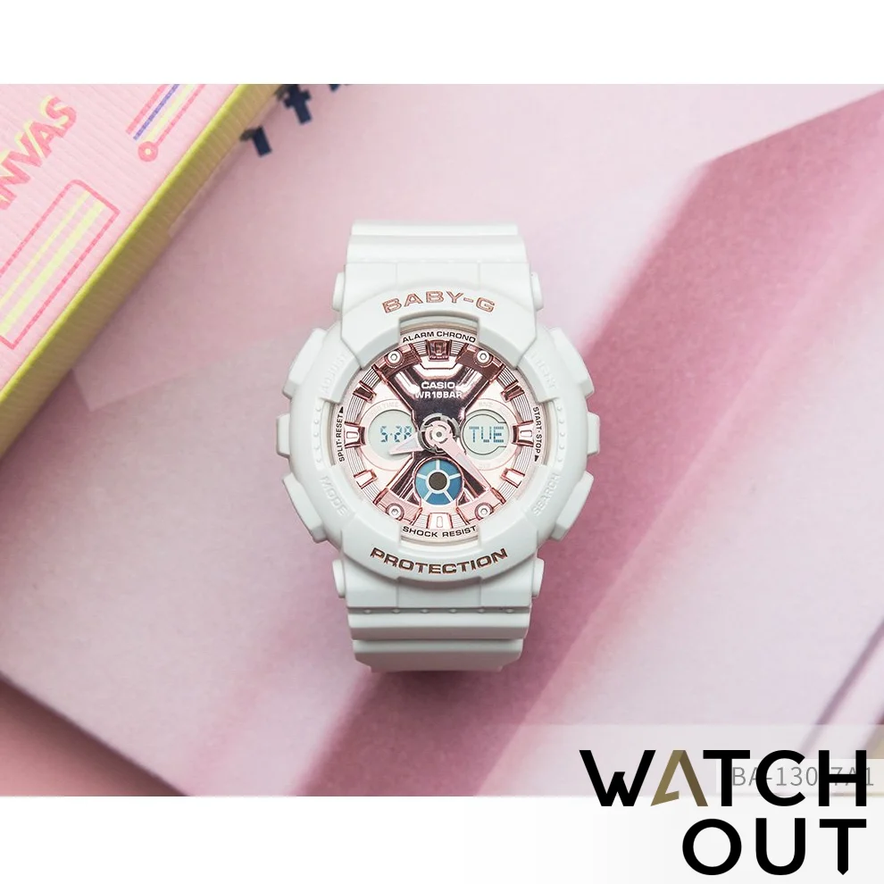 ✨新品✨CASIO BABY-G BA-130-7A1J Casio Baby-G Beach Fashions White Resin Band Watch BA130-7A1