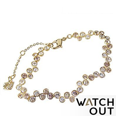 Swarovski 1106370 Ladies Fidelity Gold Bracelet with Golden And Clear Crystals