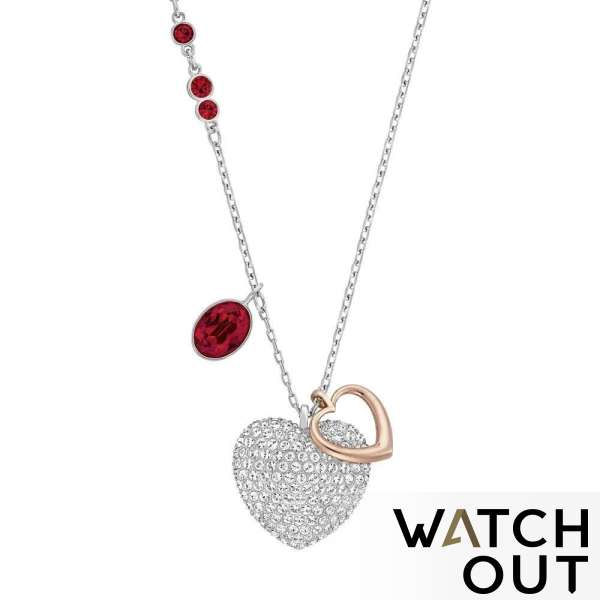 Swarovski 5169393 Duo Heart Medium Necklace