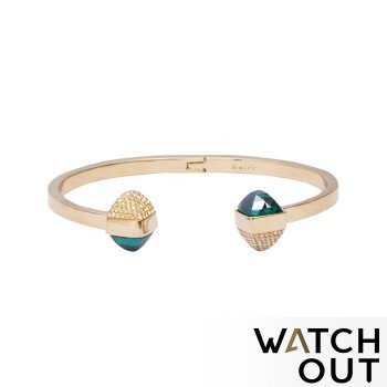 SWAROVSKI Glance Green& Gold Bangle 5294962