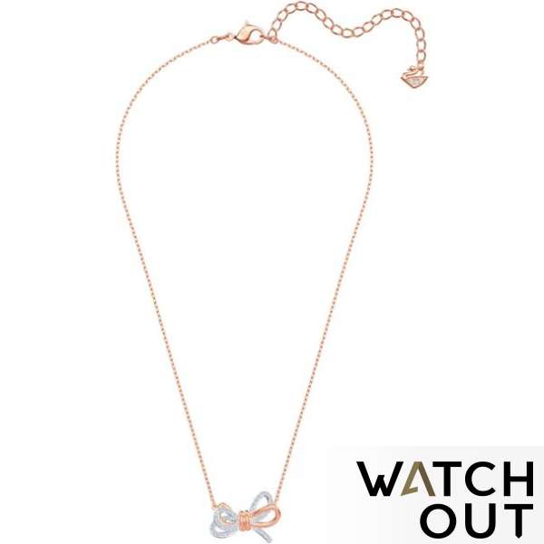 SWAROVSKI  Lifelong Bow pendant Bow, White, Mixed metal finish-swarovski-5440636