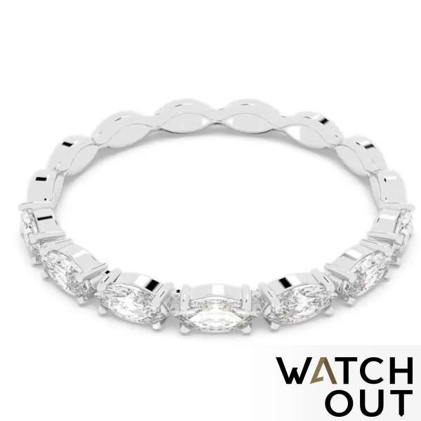 Swarovski 5366579 Vittore 欖尖形戒指(尺寸 52)
