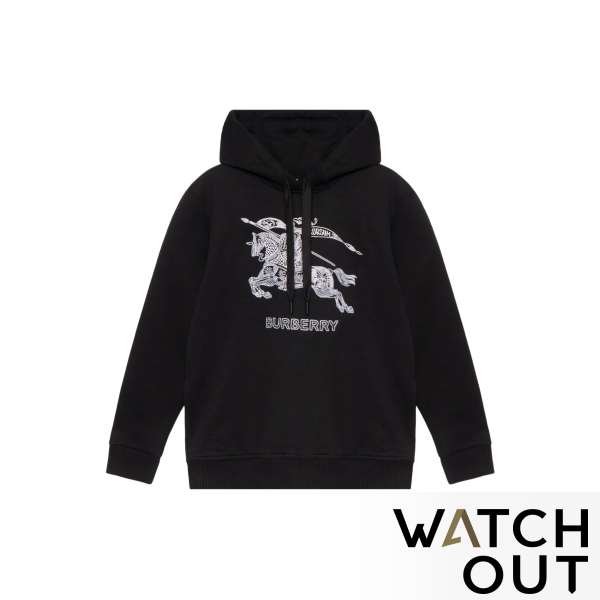 Burberry #8072776 XL Burberry embroidered-EKD logo-print Hoodie