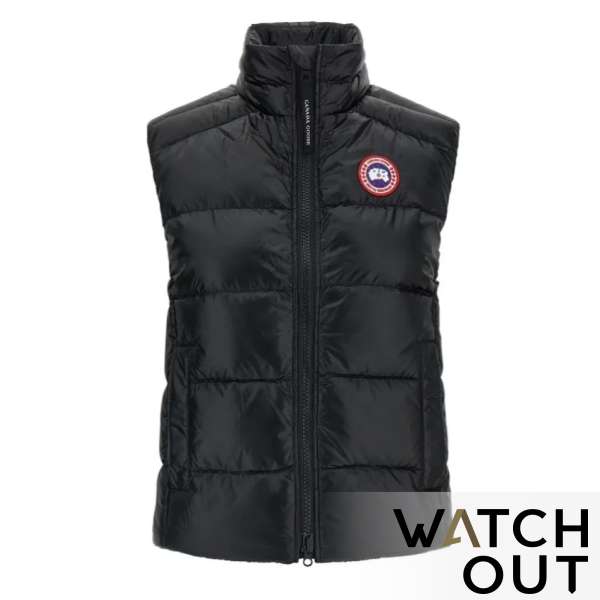 Canada Goose # 2237L 9061 M Logo Patch Zip-Up Padded Gilet(BLACK)