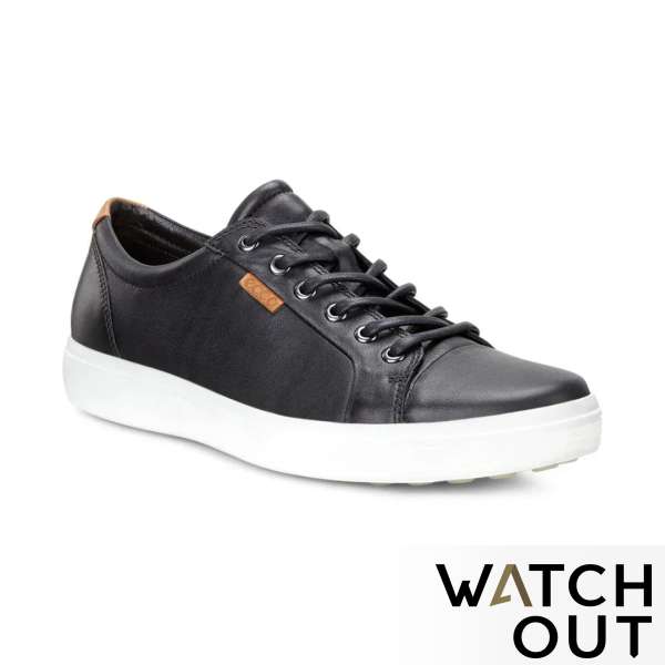 ECCO# 43000401001 EU41 Ecco Soft 7 Leather Sneakers Black